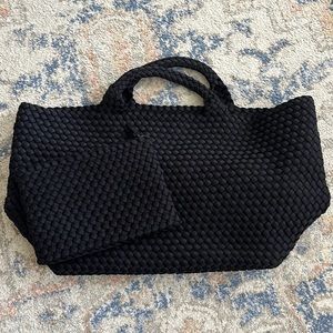 Naghedi St Barths Large Tote. Black. Pouch included. Excellent condition.